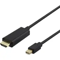 Deltaco MiniDisplayPort to HDMI cable, 1m, black (1 m), Câble vidéo, Noir