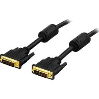 Deltaco DVI-600 Câble DVI DVI-D (1 m), Câble vidéo, Noir