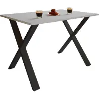 VCM Table à manger en bois premium | H. 76 x L. 140 x T. 80 cm | Table à manger de cuisine Xona X