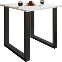 VCM - Table à manger en bois Table de cuisine Xona U 80x80 H. 76 x B. 80 x T. 80 cm