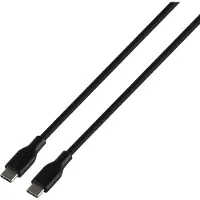 Deltaco USB-C vers USB-C USB2.0 SPR, silicone 1,5m Svart (1.50 m, USB 2.0)