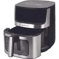 Zelmer ZAF8650 Air Fryer, Friteuse, Transparent, Noir, Argent