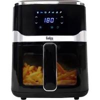 GADGY Friteuse à air chaud 5 L avec hublot – 1 400 W – Friteuse à air chaud numérique – 7 programmes préprogrammés – Écran tactile – Jusqu’à 200 °C – Friture saine sans huile