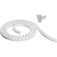Deltaco tube de fil nylon 25mm de diamètre outil inclus 2.5m blanc (Gaines pour câbles, 250 cm)