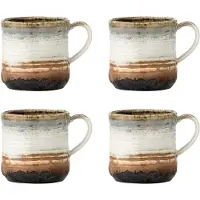 Bloomingville Ensemble de 4 mugs Deana marron