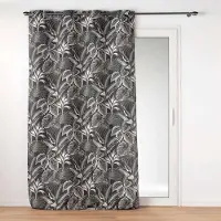 Douceur d'intérieur Douceur d'Intérieur, Rideau à Oeillets (140 x 260 cm) Cabana Noir, Polyester Imprimé