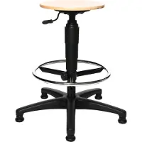 Topstar Drehhocker mit Gleiter Buche Sitzhöhenverstellung 540-800 mm (54 - 80 cm)