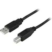 Deltaco Câble USB 2.0 5m Sort - Câbles - Numérique/Données (5 m, USB 2.0, 2 W)