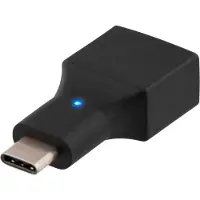 Deltaco Adaptateur USB 2.0 Type C hane -> A hona svart (USB 2.0)