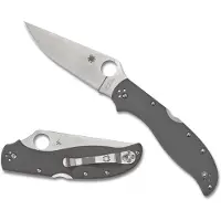 Spyderco Couteau pliant Strech 2 XL Grey G-10 CPM CRU-WEAR