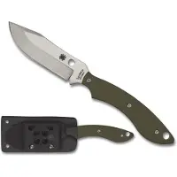 Spyderco Stok Bowie FB49GPOD OD Green G10 couteau fixe, Sjoerd Stok design