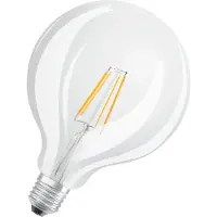 Osram Ampoules LED , forme boule classique, remplacement de 60 watts, E27, G125, 2700 Kelvin, blanc chaud, verre transparent, single pack