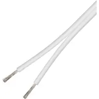 Deltaco Câble de haut-parleur 2x2,5 - 50m (50 m, 2.50 mm²² mm), Câble d'enceinte, Blanc
