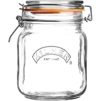 Kilner Jarre de stockage - Wire Bail - Square - 1 L - 1 pack