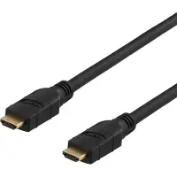 Deltaco Prime Câble HDMI HDMI Type A (Standard) Noir (15 m), Câble vidéo, Noir
