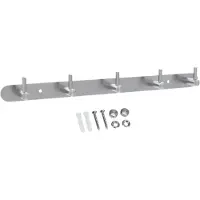 Intirilife Porte-manteaux en acier inoxydable crochets pour porte-manteaux rail de crochets