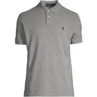 Ralph Lauren pour homme. 710666998006 Polo personnalisé gris (M), Casuel, Coton, Manche courte