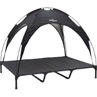 vidaXL Lit pour chien noir 122 x 93 x 106,5 cm en acier