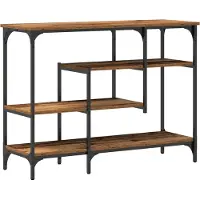 vidaXL Table Console avec étagère Bois ancien 100 x 35 x 75 cm