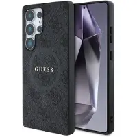 GUESS Coque MagSafe Classic avec logo 4G pour Samsung Galaxy S25 Ultra - Noir