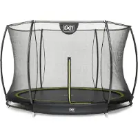 Exit Silhouette Trampoline ø305cm – avec Filet de sécurité – Enterré – Rond – pour Enfants – Noir
