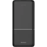 Deltaco Powerbank 10 000 mAh, 2x USB-A 18 W, 1x USB-C PD 20 W - Noir
