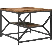 vidaXL Table basse en bois ancien 51 x 50 x 40 cm Ingénieurs Bois et acier