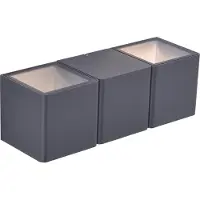 Paul Neuhaus Applique d'extérieur LED MARCEL anthracite 4 W, blanc chaud, 350 lm, aluminium, dimensions : 7,5 x 22,5 x 7,5 cm, IP54,