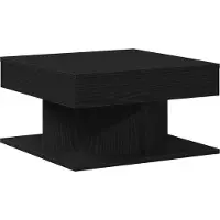 vidaXL Table basse noire imitation chêne 57 x 57 x 30 cm Bois composite