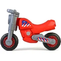 Cavallino Vélo sans pédales Cavallino « Moto de pompier » en plastique rouge pour enfants