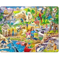 Larsen Puzzle Animaux - Au Zoo, 48pcs.