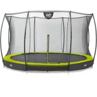 Exit Silhouette Trampoline ø366cm – avec Filet de sécurité – Enterré – Rond – pour Enfants – Vert