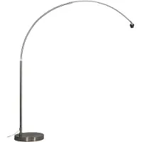 QAZQA Lampe à arc moderne en acier réglable sans abat-jour