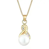 Elli Chaîne or / blanc perle
