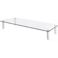 SBOX DS-610 Riser de bureau pour moniteur ou ordinateur portable, Réhausseur pour moniteur, Blanc