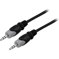 Deltaco MM-154 - 3.5mm - 3.5mm - 15 m - noir - gris (15 m, Câble AUX)