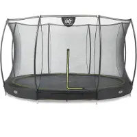 Exit Silhouette Trampoline ø366cm – avec Filet de sécurité – Enterré – Rond – pour Enfants – Noir