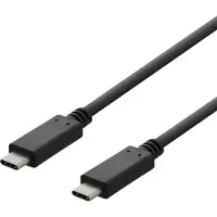 Deltaco Câble USB-C 3.2 Génération 2 Noir 1M (1 m, USB 2.0)