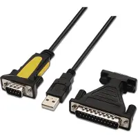 Aisens A104-0039 - Convertisseur USB vers série 1,8m, noir
