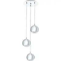 Eglo 95913 Conessa LED Lampe à suspendre 3x4W Acier Chrome