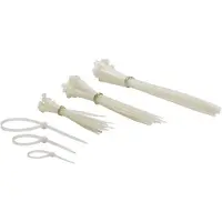 Perel COLLIERS DE SERRAGE EN NYLON - BLANC - 75pcs