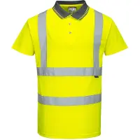 Portwest Polo Hi-vis Manches Courtes Couleur : Jaune Taille Xl -
