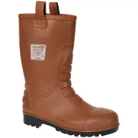 Portwest Bottes de sécurité FW75 Neptune, modèle Rigger, classe S5 CI, couleur marron, taille 49