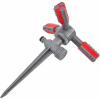 AWTOOLS Arroseur rotatif - - 3 bras réglables - ABS - Rayon 13 m - Connecteur rapide