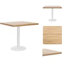 vidaXL Table de bistrot brun clair 80x80 cm MDF - Tables de salle à manger