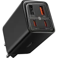 Baseus Gan6 Pro Fast 2c+2u 65w Usb-c Wall Charger Argenté