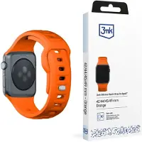 3MK Silicone Watch Strap pomarańczowy/ orange dla Apple Watch 42/44/45/49mm (Acier inoxydable, Silicone), Sangles de montre, Orange