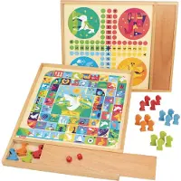 Jeujura Jeu de table Game of goose and small horses