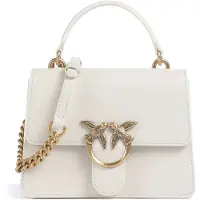 Pinko sac à main sac à épaule bandoulière Love One Top Handle Mini Light White - Antique Gold écru
