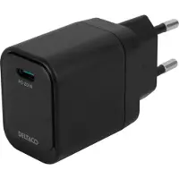 Deltaco 1903150 (20 W, 1 portion), Chargeur USB, Noir